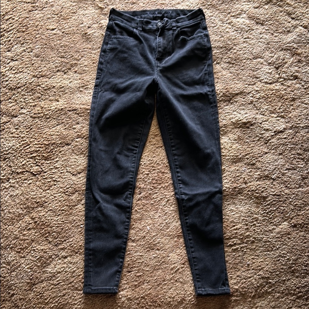 American Eagle Curvy Hi-Rise Black Jeans